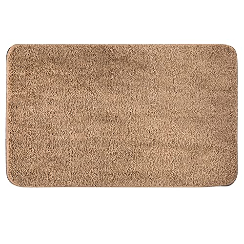 MIULEE Teppich Badematte Badezimmerteppich Bettvorleger rutschfest Badteppich Badvorleger Saugfähige Duschvorleger Waschbar Fussmatte für Wohnzimmer Schlafzimmer Badezimmer 50x80 cm Kaffee von MIULEE