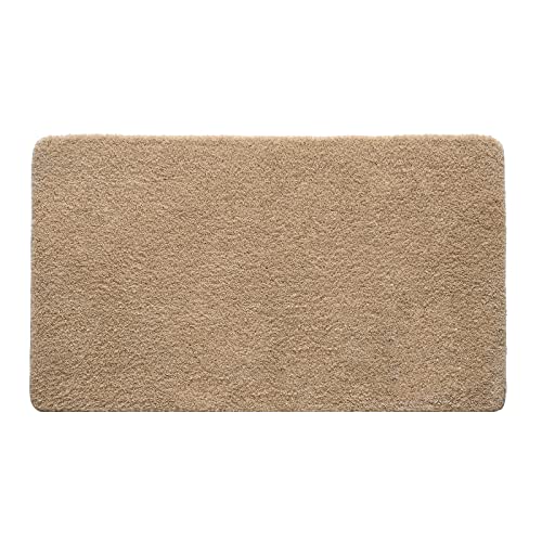 MIULEE Teppich Badematte Badezimmerteppich Bettvorleger rutschfest Badteppich Badvorleger Saugfähige Duschvorleger Waschbar Fussmatte für Wohnzimmer Schlafzimmer Badezimmer 70x120 cm Beige von MIULEE