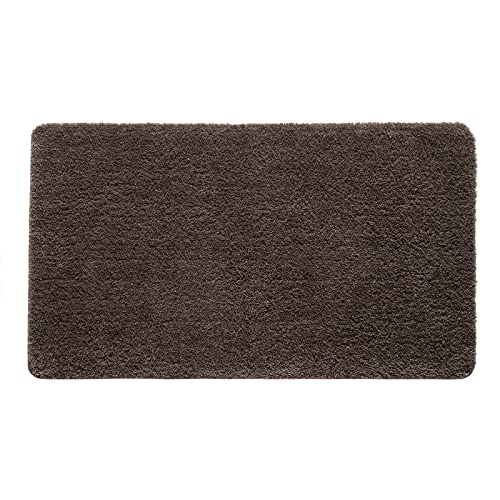 MIULEE Teppich Badematte Badezimmerteppich Bettvorleger rutschfest Badteppich Badvorleger Saugfähige Duschvorleger Waschbar Fussmatte für Wohnzimmer Schlafzimmer Badezimmer 70x120 cm Braun von MIULEE