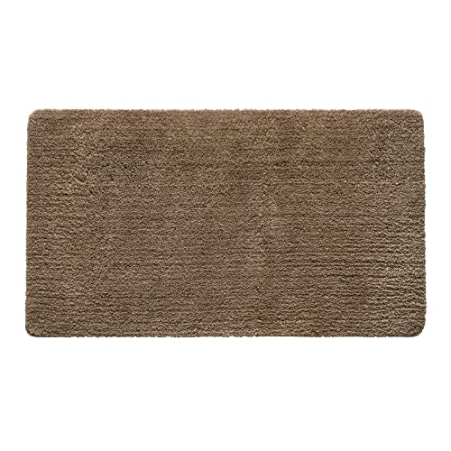 MIULEE Teppich Badematte Badezimmerteppich Bettvorleger rutschfest Badteppich Badvorleger Saugfähige Duschvorleger Waschbar Fussmatte für Wohnzimmer Schlafzimmer Badezimmer 70x120 cm Kaffee von MIULEE