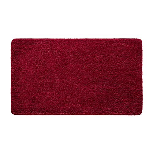 MIULEE Teppich Badematte Badezimmerteppich Bettvorleger rutschfest Badteppich Badvorleger Saugfähige Duschvorleger Waschbar Fussmatte für Wohnzimmer Schlafzimmer Badezimmer 70x120 cm Rot von MIULEE