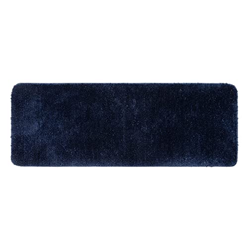 MIULEE Teppich Badematte Badezimmerteppich rutschfest Waschbar Badteppich Bettvorleger Badvorleger Saugfähige Duschvorleger Fussmatte für Wohnzimmer Schlafzimmer Badezimmer 45x120 cm Dunkelblau von MIULEE