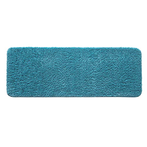 MIULEE Teppich Badematte Badezimmerteppich rutschfest Waschbar Badteppich Bettvorleger Badvorleger Saugfähige Duschvorleger Fussmatte für Wohnzimmer Schlafzimmer Badezimmer 45x120cm Blau-grün von MIULEE
