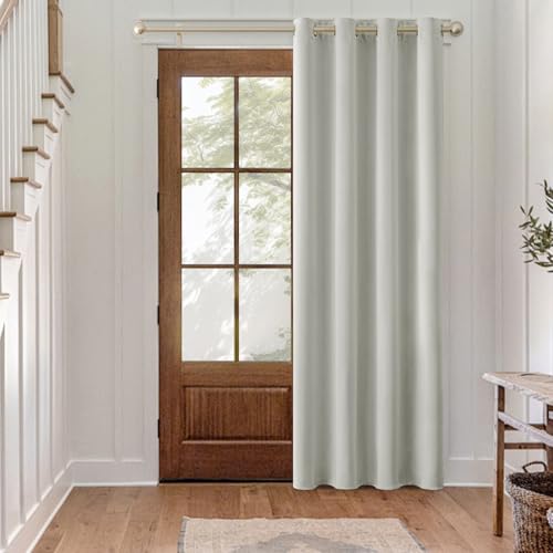 MIULEE Verdunklungsvorhang Hellgrau Blickdichte Vorhänge mit Ösen 1 Stück H 225 x B 140 cm Tür Gardinen Abdunkelnde Wohnzimmer Schlafzimmer Blackout Curtain MIULEE Verdunklungsvorhang Hellgrau Blickdichte Vorhänge mit Ösen 1 Stück H 225 x B 140 cm Tür Gardinen Abdunkelnde Wohnzimmer Schlafzimmer Blackout Curtain von MIULEE