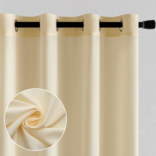 MIULEE Voile Gardinen mit ösen Vorhänge Halbtransparent Stores Vorhang Transparente ösenschal Wohnzimmer Schlaufenschal 2er Set 140x225cm Beige MIULEE Voile Gardinen mit ösen Vorhänge Halbtransparent Stores Vorhang Transparente ösenschal Wohnzimmer Schlaufenschal 2er Set 140x225cm Beige von MIULEE