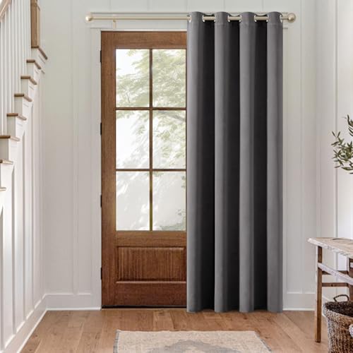 MIULEE Verdunklungsvorhang Grau Blickdichte Vorhänge mit Ösen 1 Stück H 260 x B 140 cm Tür Gardinen Abdunkelnde Wohnzimmer Schlafzimmer Blackout Curtain MIULEE Verdunklungsvorhang Grau Blickdichte Vorhänge mit Ösen 1 Stück H 260 x B 140 cm Tür Gardinen Abdunkelnde Wohnzimmer Schlafzimmer Blackout Curtain von MIULEE