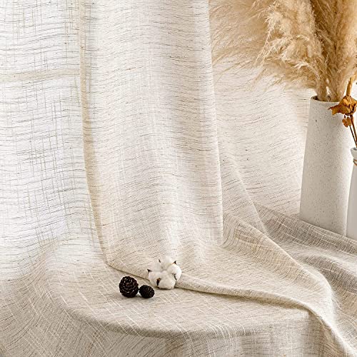 MIULEE Vorhang Gardinen Leinen mit ösen Voile Vorhänge Leinenoptik Gardinen Wohnzimmer Modern Fensterschal Kinderzimmer küchengardinen Schlaufenschal 2er Set 140x215 cm Bräunlich Weiß MIULEE Vorhang Gardinen Leinen mit ösen Voile Vorhänge Leinenoptik Gardinen Wohnzimmer Modern Fensterschal Kinderzimmer küchengardinen Schlaufenschal 2er Set 140x215 cm Bräunlich Weiß von MIULEE