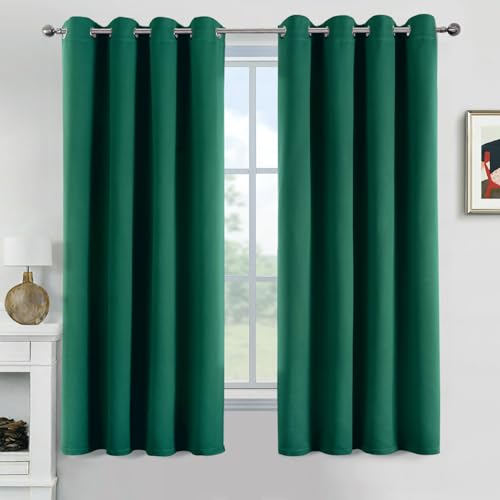 MIULEE Vorhänge Grün Blickdicht mit Ösen, Schöner Weicher Verdunklungsvorhänge zum Verdunkeln von Räumen, 2er Set Gardinen Abdunkelnd Schlafzimmer Wohnzimmer Thermovorhang Kälteschutz 140X160 cm MIULEE Vorhänge Grün Blickdicht mit Ösen, Schöner Weicher Verdunklungsvorhänge zum Verdunkeln von Räumen, 2er Set Gardinen Abdunkelnd Schlafzimmer Wohnzimmer Thermovorhang Kälteschutz 140X160 cm von MIULEE