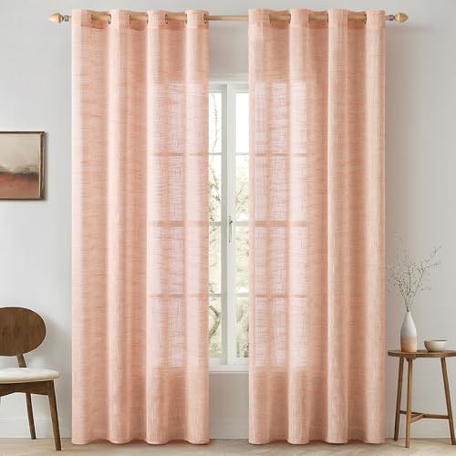 MIULEE Vorhang Gardinen Leinen mit ösen Voile Vorhänge Leinenoptik Gardinen Wohnzimmer Modern Fensterschal Kinderzimmer küchengardinen Schlaufenschal 2er Set 140x225 cm Orange MIULEE Vorhang Gardinen Leinen mit ösen Voile Vorhänge Leinenoptik Gardinen Wohnzimmer Modern Fensterschal Kinderzimmer küchengardinen Schlaufenschal 2er Set 140x225 cm Orange von MIULEE