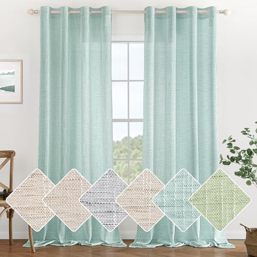 MIULEE Vorhang Gardinen Leinen mit ösen Voile Vorhänge Leinenoptik Gardinen Wohnzimmer Modern Fensterschal Kinderzimmer küchengardinen Schlaufenschal 2er Set 140x245 cm Blau MIULEE Vorhang Gardinen Leinen mit ösen Voile Vorhänge Leinenoptik Gardinen Wohnzimmer Modern Fensterschal Kinderzimmer küchengardinen Schlaufenschal 2er Set 140x245 cm Blau von MIULEE