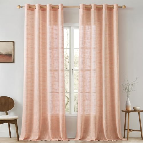MIULEE Vorhang Gardinen Leinen mit ösen Voile Vorhänge Leinenoptik Gardinen Wohnzimmer Modern Fensterschal Kinderzimmer küchengardinen Schlaufenschal 2er Set 140x260 cm Orange MIULEE Vorhang Gardinen Leinen mit ösen Voile Vorhänge Leinenoptik Gardinen Wohnzimmer Modern Fensterschal Kinderzimmer küchengardinen Schlaufenschal 2er Set 140x260 cm Orange von MIULEE