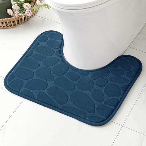 MIULEE WC Teppich Badematte Memoryschaum Badezimmerteppich rutschfeste Badteppich Wasserabsorbierend Badvorleger Schnelltrocknend Waschbar Duschvorleger für Toilette 50x40cm Blau MIULEE WC Teppich Badematte Memoryschaum Badezimmerteppich rutschfeste Badteppich Wasserabsorbierend Badvorleger Schnelltrocknend Waschbar Duschvorleger für Toilette 50x40cm Blau von MIULEE