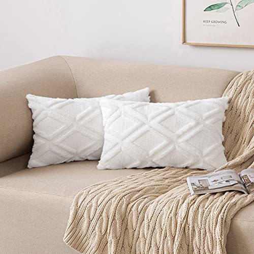 MIULEE Weihnachten 2er Set Kissenbezug Zierkissen Wolle Kissenbezüge Samt Fellkissen kissenhülle kuschelkissen Boho Deko Kissen Flauschig Sofakissen Dekokissen für Sofa Wohnzimmer 40x60 cm Weiß MIULEE Weihnachten 2er Set Kissenbezug Zierkissen Wolle Kissenbezüge Samt Fellkissen kissenhülle kuschelkissen Boho Deko Kissen Flauschig Sofakissen Dekokissen für Sofa Wohnzimmer 40x60 cm Weiß von MIULEE