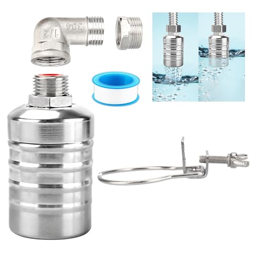 1/2 Zoll oder 3/4 Zoll Schwimmerventil, Automatisches Wasserstandskontrollventil mit Automatischem Befüllen, Edelstahl Schwimmerventil für Wassertanks, Pools, Fischteiche, Viehtröge 1/2 Zoll oder 3/4 Zoll Schwimmerventil, Automatisches Wasserstandskontrollventil mit Automatischem Befüllen, Edelstahl Schwimmerventil für Wassertanks, Pools, Fischteiche, Viehtröge von MIUUIPI