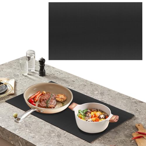 78 x 52 cm Große Induktion Schutzmatte, Silikon Induktionskochfeld Schutzmatte, Induction Cooker Silikonmatte, HitzebestäNdiges Wärmeisolierte Pad für Induktionsherd, Herdabdeckung Induktionsfeld von MIUUIPI