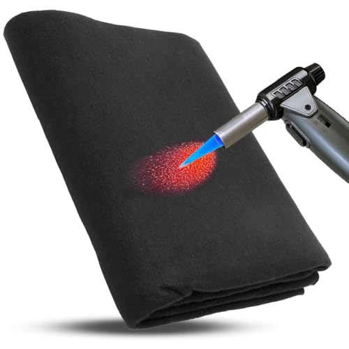 Carbonfilz Hitzeschutzmatte Feuerfeste Unterlage 100x100 cm, Feuerfeste Matte Hitzebeständig Materialien bis zu 982°C, Brandschutz Feuerfeste Platte Feuerschutzmatte für BBQ Grills, Schweißen von MIUUIPI