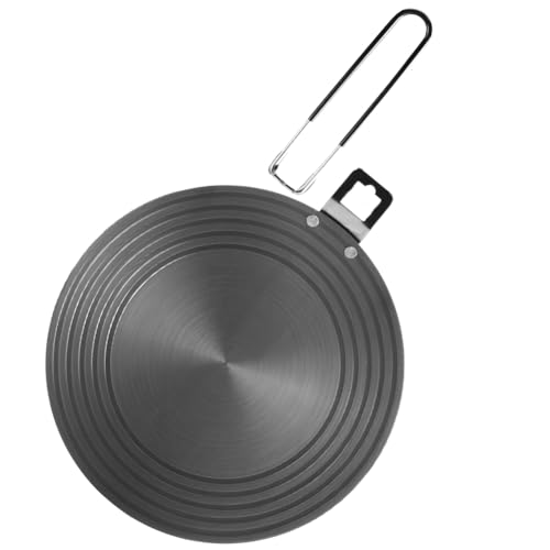 Induktion Adapterplatte 24 cm, Hitze Diffuser, Induktionsadapter mit abnehmbarem Griff, Wärmeverteilerplatte, Induktionsdiffusor für Kaffeemaschinen und Kochutensilien von MIUUIPI
