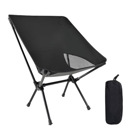 MIUUIPI Campingstuhl, Faltbar Camping Stuhl, Tragbar Anglerstuhl mit Tragetasche, Kleines Strandstuhl Bis 100 Kg, Outdoor Klappstuhl für Camping Angeln Beach Schwarz MIUUIPI Campingstuhl, Faltbar Camping Stuhl, Tragbar Anglerstuhl mit Tragetasche, Kleines Strandstuhl Bis 100 Kg, Outdoor Klappstuhl für Camping Angeln Beach Schwarz von MIUUIPI