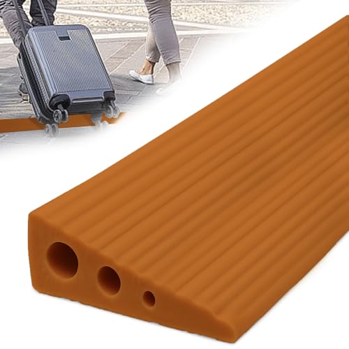 MIUUIPI PVC Rollstuhlrampe, Türschwellenrampen, rutschfeste Oberfläche, 100x6.5x2.5CM Schwellenrampe, Gummirampe Auffahrrampe Schwellenrampe für Rollstuhl, Kinderwagen, Rollator oder e Scooter von MIUUIPI