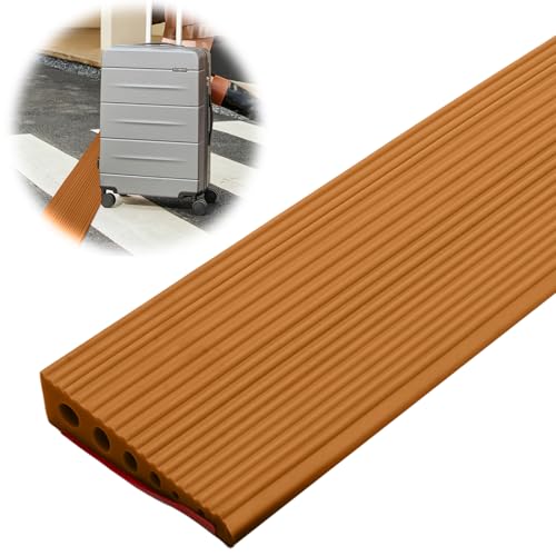 Türschwellenrampen, PVC Rollstuhlrampe, 100x8x2CM Schwellenrampe, rutschfeste Oberfläche, Gummirampe Auffahrrampe Schwellenrampe für Rollstuhl, Kinderwagen, Rollator oder e Scooter von MIUUIPI