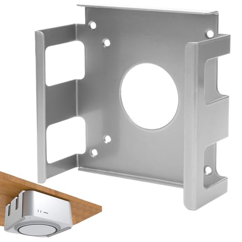 Untertischhalterung Halterung für Mac mini M4/M4 Pro, Platzsparend Kohlenstoffstahl Halterung Unter Schreibtisch/Wandhalterung/Monitorhalterung, Belüftung Wärmeableitung Kühlung Halterung Zubehör von MIUUIPI