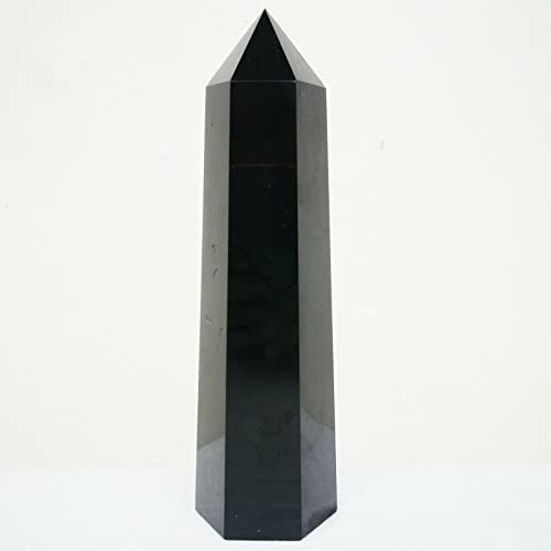 MIUXE Steinschmuck, natürlicher Obsidian-Kristall, Obelisk, Quarz, Turmspitze, wunderschöner Kristallstein-Schmuck ZAOQINIYIN (Size : 1400-1500g) von MIUXE