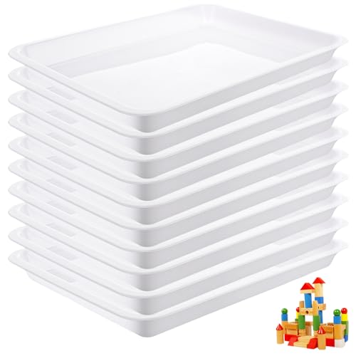 MIVIDE 10 Stück Serviertablett Kunststoff Rechteckig, Tablett Serviertablett 34.5 x 25.3 x 3.2 cm, Wiederverwendbar Kunststofftablett Servierplatte Groß für Café Bar Partys Küchen, Weiß MIVIDE 10 Stück Serviertablett Kunststoff Rechteckig, Tablett Serviertablett 34.5 x 25.3 x 3.2 cm, Wiederverwendbar Kunststofftablett Servierplatte Groß für Café Bar Partys Küchen, Weiß von MIVIDE