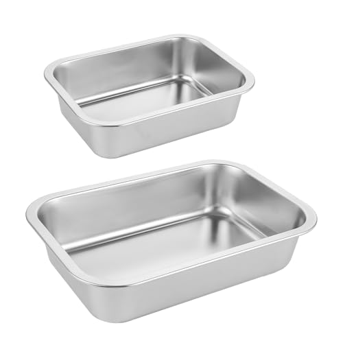 MIVIDE Auflaufform 2er Set, Edelstahl Rechteckig Backblech, Ofenform Edelstahl Extra Hohem Rand für Backen und Kochen, 32 x 22 x 7cm MIVIDE Auflaufform 2er Set, Edelstahl Rechteckig Backblech, Ofenform Edelstahl Extra Hohem Rand für Backen und Kochen, 32 x 22 x 7cm von MIVIDE