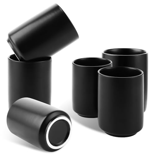 MIVIDE Cappuccino Tassen 260ml, Espressotassen Schwarz 6er Set aus Keramik, Espressotassen Kaffeebecher Set für Latte Art MIVIDE Cappuccino Tassen 260ml, Espressotassen Schwarz 6er Set aus Keramik, Espressotassen Kaffeebecher Set für Latte Art von MIVIDE