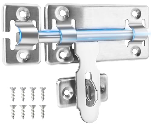 MIVITOOM Türriegel aus Edelstahl für Badezimmertürschloss, WC und Schlafzimmer, Innenbereich, 10,2 cm, mit Montageschrauben MIVITOOM Türriegel aus Edelstahl für Badezimmertürschloss, WC und Schlafzimmer, Innenbereich, 10,2 cm, mit Montageschrauben von MIVITOOM