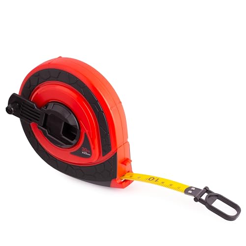 MIVOS Bandmaß 20m - Robustes Maßband - klappbare Kurbel - Rollmeter - Fiberglas - Schneller Bandeinzug - Gummierte, rutschfeste Einsätze - ABS-Kunststoffgehäuse MIVOS Bandmaß 20m - Robustes Maßband - klappbare Kurbel - Rollmeter - Fiberglas - Schneller Bandeinzug - Gummierte, rutschfeste Einsätze - ABS-Kunststoffgehäuse von MIVOS