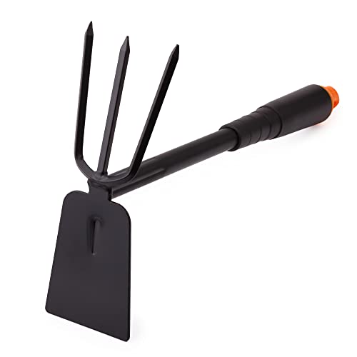 Mivos Doppelhacke für den Garten mit Dreieck aus Stahl - Hacke mit Zwei Köpfen für die Pflege und den Unkraut - Gartenhacke mit 3 Spitzen - Breite 7 cm Mivos Doppelhacke für den Garten mit Dreieck aus Stahl - Hacke mit Zwei Köpfen für die Pflege und den Unkraut - Gartenhacke mit 3 Spitzen - Breite 7 cm von MIVOS