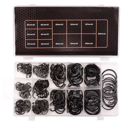 MIVOS Sicherungsringe Set - 300 Stück - Innen-Seegering - Sprengringe Seegering Sortiment - Clip - Verschiedene Sortiment mit Durchmesser 10-30mm - Öffnungsring MIVOS Sicherungsringe Set - 300 Stück - Innen-Seegering - Sprengringe Seegering Sortiment - Clip - Verschiedene Sortiment mit Durchmesser 10-30mm - Öffnungsring von MIVOS