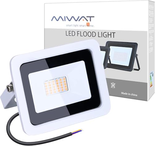 MIWAT LED Flutlicht Scheinwerfer Led Suchlampe 220V Flutlicht für Außen Garten Straße Platz (WW, 30W) von MIWATT
