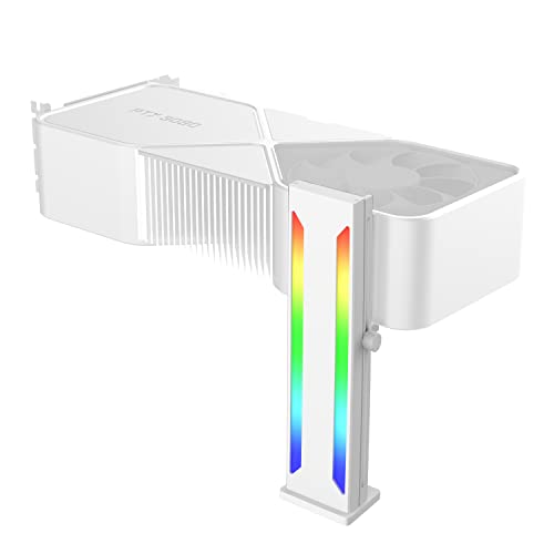MIWATT DS RGB-Grafikkarten-GPU-Halterung, Einzelsteckplatzkarten, unterstützt Grafikkartenhalter mit 5 V 3-poliger ARGB-LED, eloxiertes Luft- und Raumfahrt-Aluminium (H-Serie) von MIWATT