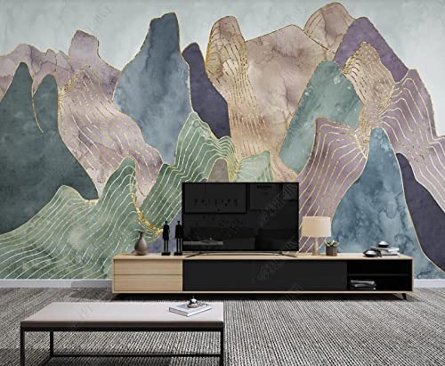 Fototapete 3D Effekt Tapete Abstrakte Berge 250x175cm Tapeten Vliestapete Wandbilder Schlafzimmer Wanddeko Kinderzimmer Wohnzimmer -MIWEI Wallpaper-ZXY-08373 von MIWEI Wallpaper
