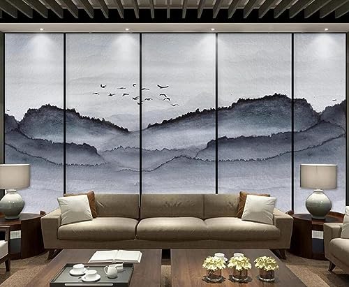 Fototapete 3D Effekt Tapete Abstrakte Berge Wasser 350x250cm Tapeten Vliestapete Wandbilder Schlafzimmer Wanddeko Kinderzimmer Wohnzimmer -MIWEI Wallpaper-ZXY-07845 von MIWEI Wallpaper
