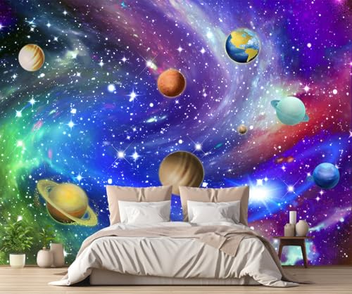 Fototapete 3D Effekt Tapete Der Kosmische Planet Erde Tapeten Vliestapete Wandbilder Schlafzimmer Wanddeko Wohnzimmer -MW256125-400cmx260cm Fototapete 3D Effekt Tapete Der Kosmische Planet Erde Tapeten Vliestapete Wandbilder Schlafzimmer Wanddeko Wohnzimmer -MW256125-400cmx260cm von MIWEI Wallpaper