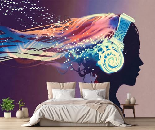 Fototapete 3D Effekt Tapete Einfache Musik Mädchen Tapeten Vliestapete Wandbilder Schlafzimmer Wanddeko Wohnzimmer -MW252642-400cmx260cm Fototapete 3D Effekt Tapete Einfache Musik Mädchen Tapeten Vliestapete Wandbilder Schlafzimmer Wanddeko Wohnzimmer -MW252642-400cmx260cm von MIWEI Wallpaper