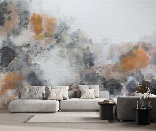 Fototapete 3D Effekt Tapete Retro Rauch Graffiti Tapeten Vliestapete Wandbilder Schlafzimmer Wanddeko Wohnzimmer -MW255628-350cmx256cm von MIWEI Wallpaper