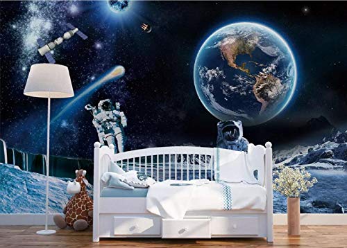 Tapete Kinderzimmer Fototapete Ästhetische Astronaut Galaxie Erde Tapeten Vliestapete Modern Schlafzimmer Wandtapete Bildtapete Wand Dekoration von MIWEI Wallpaper