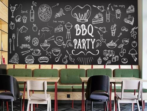 Tapete Fototapete Blackboard Grill Vliestapete Tapeten 3D Effekt Wohnzimmer Schlafzimmer Wanddeko -KX07599, 300x210cm Tapete Fototapete Blackboard Grill Vliestapete Tapeten 3D Effekt Wohnzimmer Schlafzimmer Wanddeko -KX07599, 300x210cm von MIWEI Wallpaper