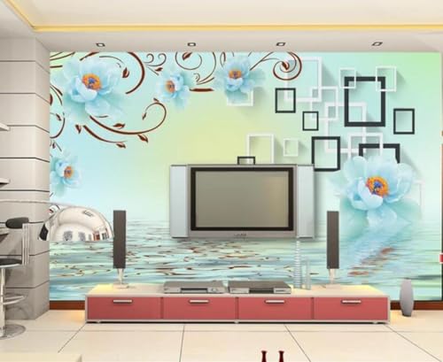 Tapete Fototapete Blaue Blumen Box Spiegelung Vliestapete Tapeten 3D Effekt Wohnzimmer Schlafzimmer Wanddeko -KX11319, 400x255cm Tapete Fototapete Blaue Blumen Box Spiegelung Vliestapete Tapeten 3D Effekt Wohnzimmer Schlafzimmer Wanddeko -KX11319, 400x255cm von MIWEI Wallpaper