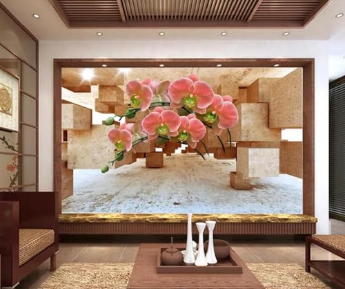 Tapete Fototapete Blumen Violette Erweiterung Vliestapete Tapeten 3D Effekt Wohnzimmer Schlafzimmer Wanddeko -KX16515, 450x280cm von MIWEI Wallpaper