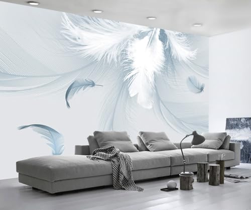 Tapete Fototapete Einfache Gestreifte Feder Vliestapete Tapeten 3D Effekt Wohnzimmer Schlafzimmer Wanddeko -KX12103, 400x280cm Tapete Fototapete Einfache Gestreifte Feder Vliestapete Tapeten 3D Effekt Wohnzimmer Schlafzimmer Wanddeko -KX12103, 400x280cm von MIWEI Wallpaper