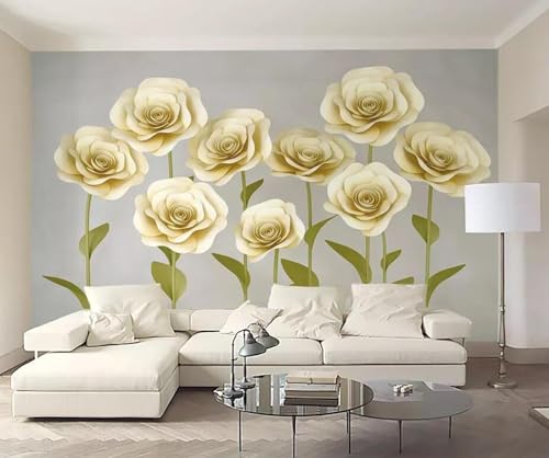 Tapete Fototapete Gelbe Rosen Blumen Einfachheit Vliestapete Tapeten 3D Effekt Wohnzimmer Schlafzimmer Wanddeko -KX13309, 400x280cm Tapete Fototapete Gelbe Rosen Blumen Einfachheit Vliestapete Tapeten 3D Effekt Wohnzimmer Schlafzimmer Wanddeko -KX13309, 400x280cm von MIWEI Wallpaper
