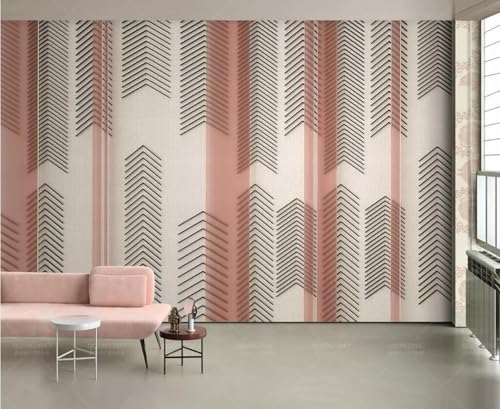 Tapete Fototapete Geometrie Griff Glas Splice Streifen Vliestapete Tapeten 3D Effekt Wohnzimmer Schlafzimmer Wanddeko -KX14912, 430x300cm von MIWEI Wallpaper