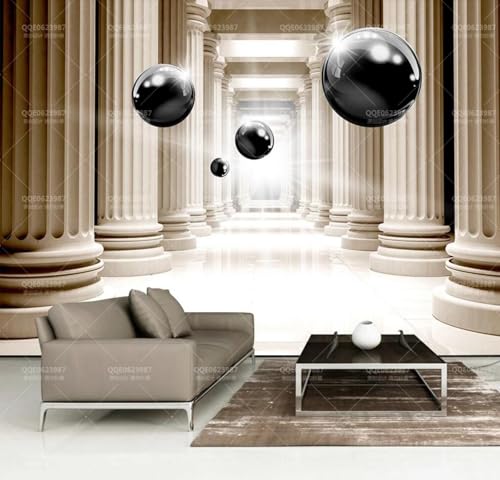 Tapete Fototapete Stereo Säulenkugel Vliestapete Tapeten 3D Effekt Wohnzimmer Schlafzimmer Wanddeko -KX16060, 310x250cm von MIWEI Wallpaper