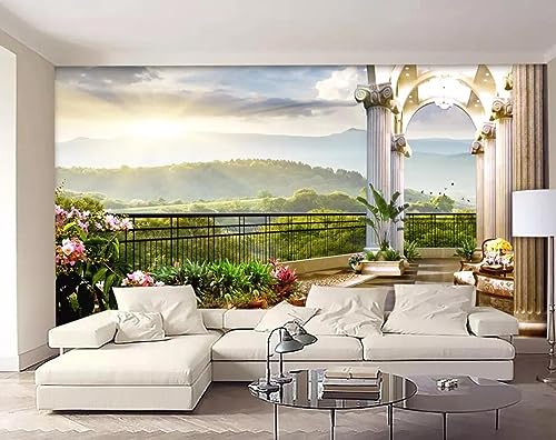 Tapete Fototapete Villa Balkon Sonnenaufgang Natur Vliestapete Tapeten 3D Effekt Wohnzimmer Schlafzimmer Wanddeko -KX10223, 430x300cm Tapete Fototapete Villa Balkon Sonnenaufgang Natur Vliestapete Tapeten 3D Effekt Wohnzimmer Schlafzimmer Wanddeko -KX10223, 430x300cm von MIWEI Wallpaper