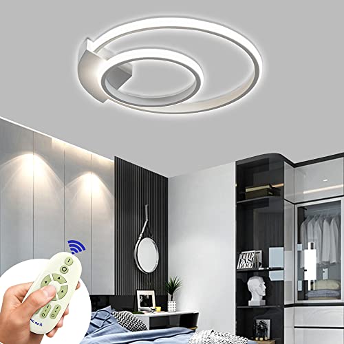 MIWOOHO 48W LED Deckenleuchte Modern Deckenlampe Flur Wohnzimmer Lampe Schlafzimmer Küche Energie Sparen Licht Dimmbar (3000K-6500K) von MIWOOHO